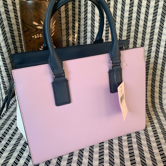 Cameron medium satchel lavender navy kate spade - Picture 4 of 8